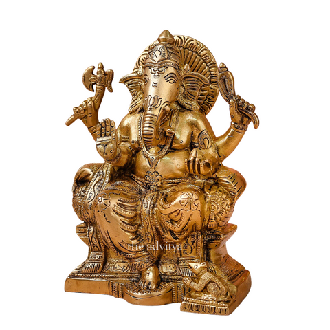 Vinayak,Vigneshwara,Vakratunda,Ganapati,Gajanand,Ganesha, Ganesha Sitting With Mushak