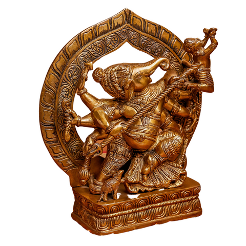 Ganesha,Ganepati,Ganasha,Ganapati,Gajanand,Gajananaa,Gajanana,Ekadanta,Brass Vighnesha Statue