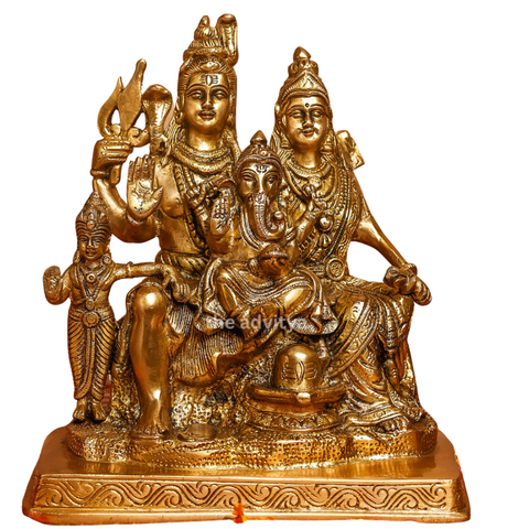 Mahadeva,Maheshvara,Neelakantha,Mrityunjaya,Kailashapati,shiv,Bholenath,Handcrafted Shiva Parivar (Big)