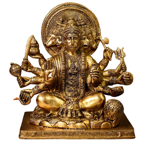 VeerHanumanta,Vayu Putra,Pawan Suta,Bajrangbali,Marutinandan,Brass Panchmukhi Hanuman Sitting