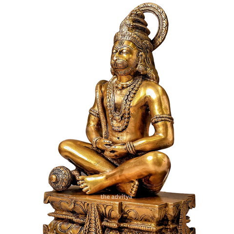 VeerHanumanta,Vayu Putra,Pawan Suta,Bajrangbali,Marutinandan,Brass Hanman Meditating Large