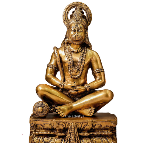 VeerHanumanta,Vayu Putra,Pawan Suta,Bajrangbali,Marutinandan,Brass Hanman Meditating Large