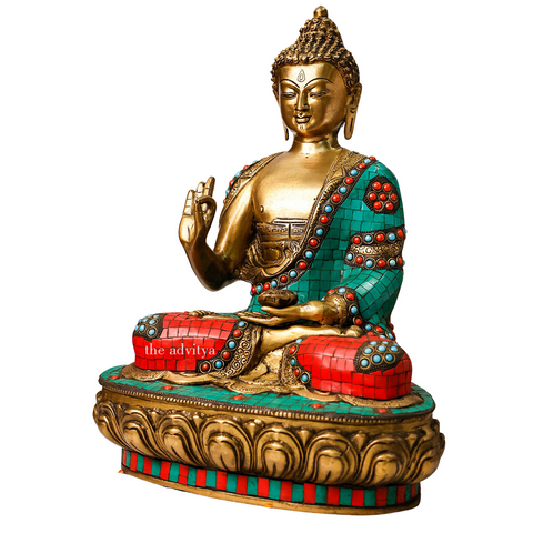 Tathagatah,Siddhartha Gautama,Supreme Buddha,Gautam Buddha,Brass Buddha in Mosaic Work