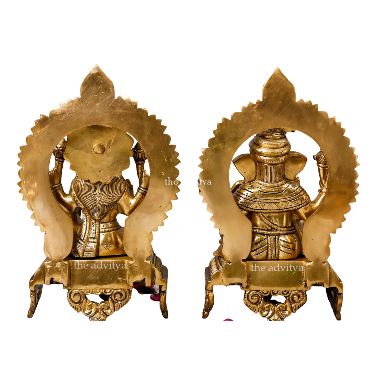 Vighneswari,Vakratund Laksmi,Ganesh Laxmi, Lambodari Lakshmi,Ekadanta Laksmi,Brass Ganesh Lakshmi on Chowki Large