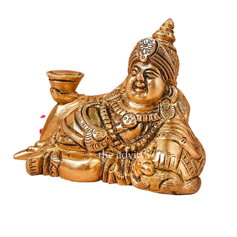 Kuebra,Kubera-Raja,Dhanapati,Bhogapati, Yaksharaja,Brass Kuber Maharaj Murti