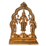 Visnhu,Nraayan,Hari,Pradyumna,Kamala-Natha,Lord Vishnu With Bhudevi & Sridevi Same Base