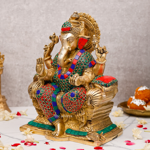 Vinayak,Vigneshwara,Vakratunda,Ganapati,Gajanand,Ganesha ,Lord Ganesh with Mosaic Work