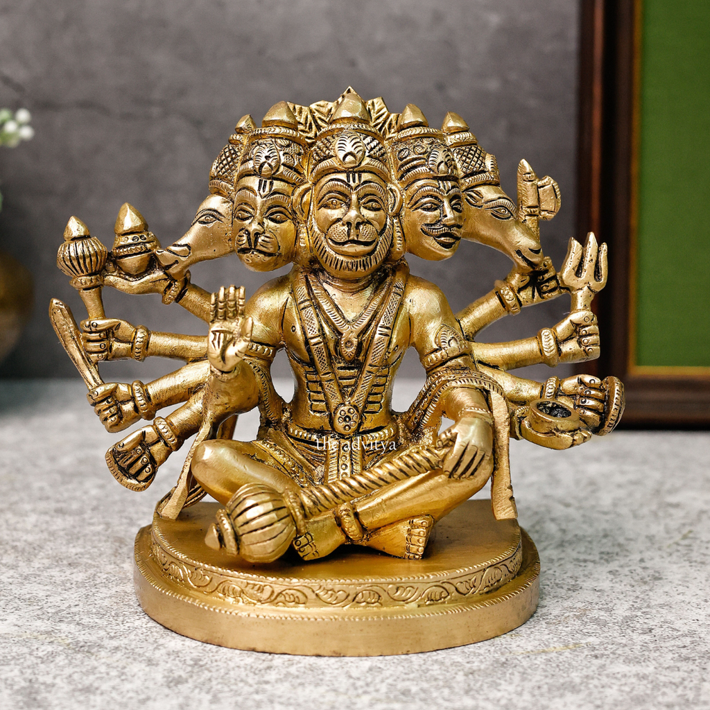 VeerHanumanta,Vayu Putra,Pawan Suta,Bajrangbali,Marutinandan,Panchmukhi Hanuman In Brass