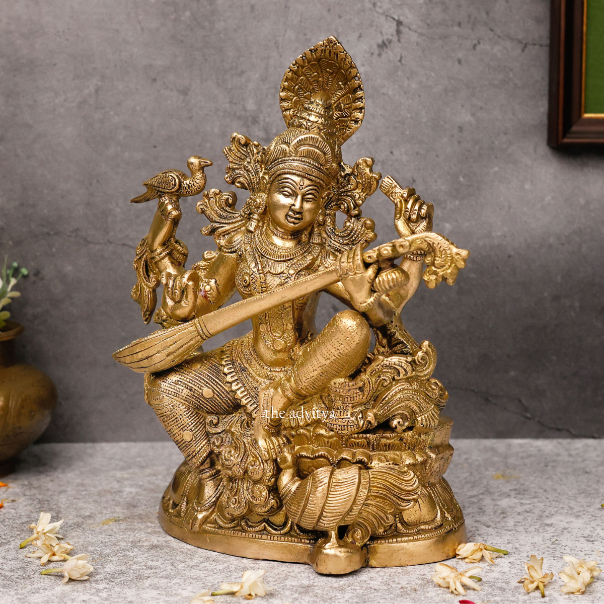 Vidyadati,saraswati,vanda devi,Saraswati Mata,Brahmani,Hansvahini,vinavadni,Superfine Chaturbhujadharini Devi Saraswati