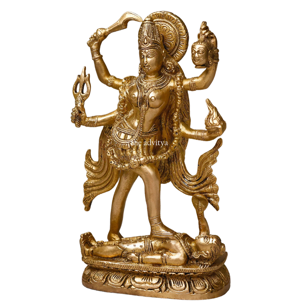 The Advitya Brass Maa Kali Statue Kali Mata Statue