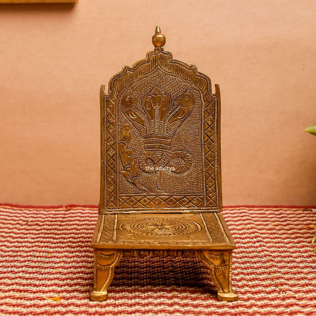 Brass Naga Throne Singhasan - Small