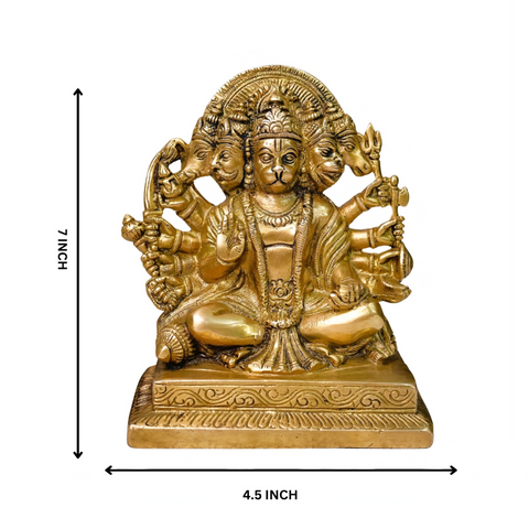 Panchmukhi Hanuman In Brass