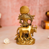 Lord Krishna Idol Standing With Cow & Peacock