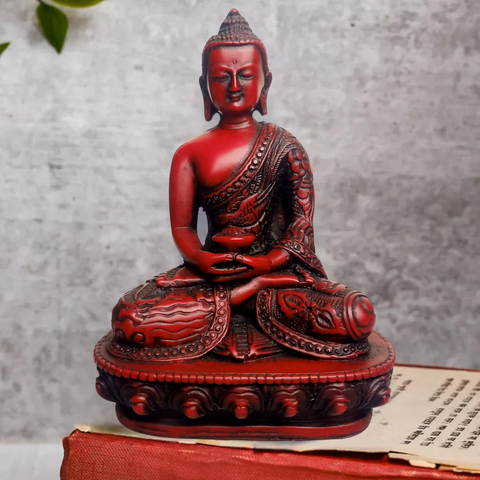 Resin Maroon Red Buddha