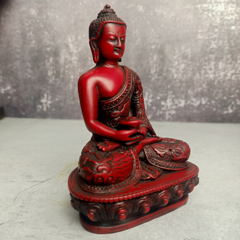 Resin Maroon Red Buddha