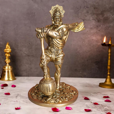 Brass Bahubali Hanuman Statue