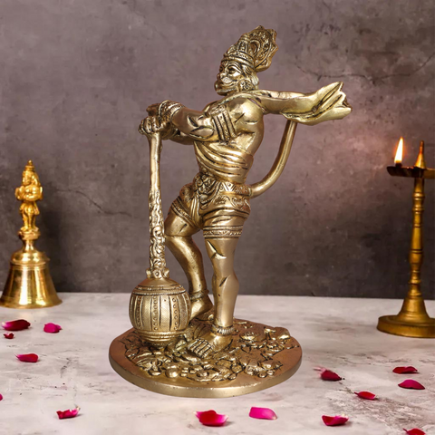 Brass Bahubali Hanuman Statue