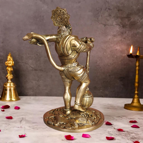 Brass Bahubali Hanuman Statue