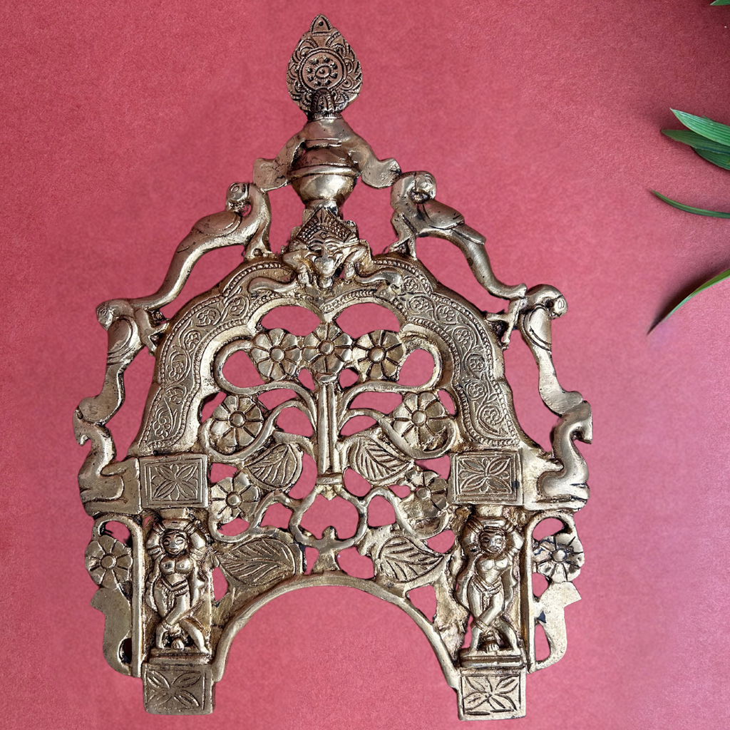 Brass Prabhavali with Floral Design