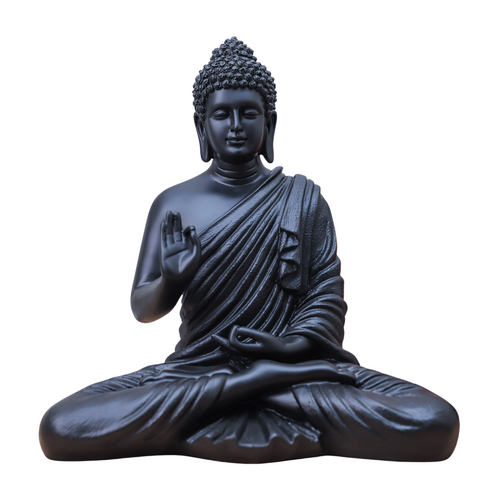 Resin Black Buddha Statue