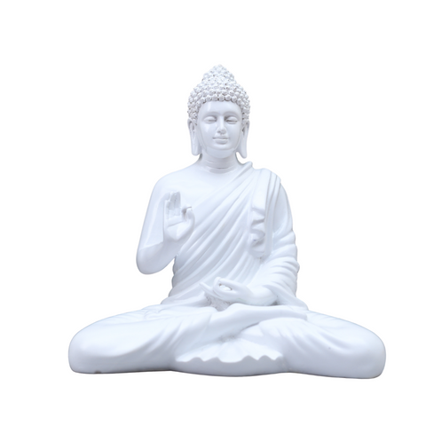 Resin White Buddha Statue