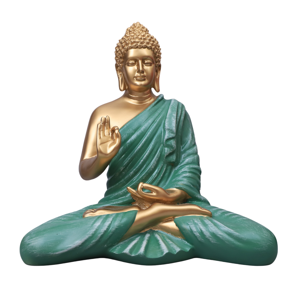 Polymarble Sea Green Buddha Statue