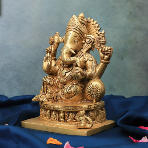 Astha Vinayaka Ganesha Brass Statue