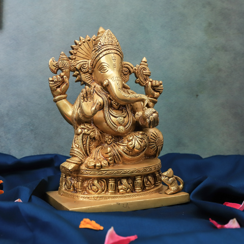 Astha Vinayaka Ganesha Brass Statue