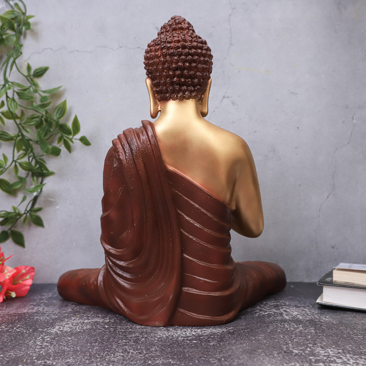 Polymarble Brown Buddha Statue