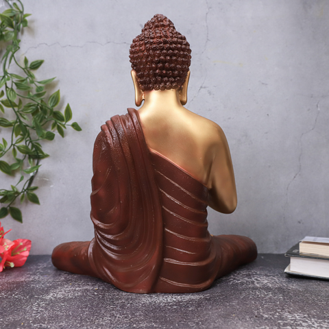 Polystone Brown Buddha Statue