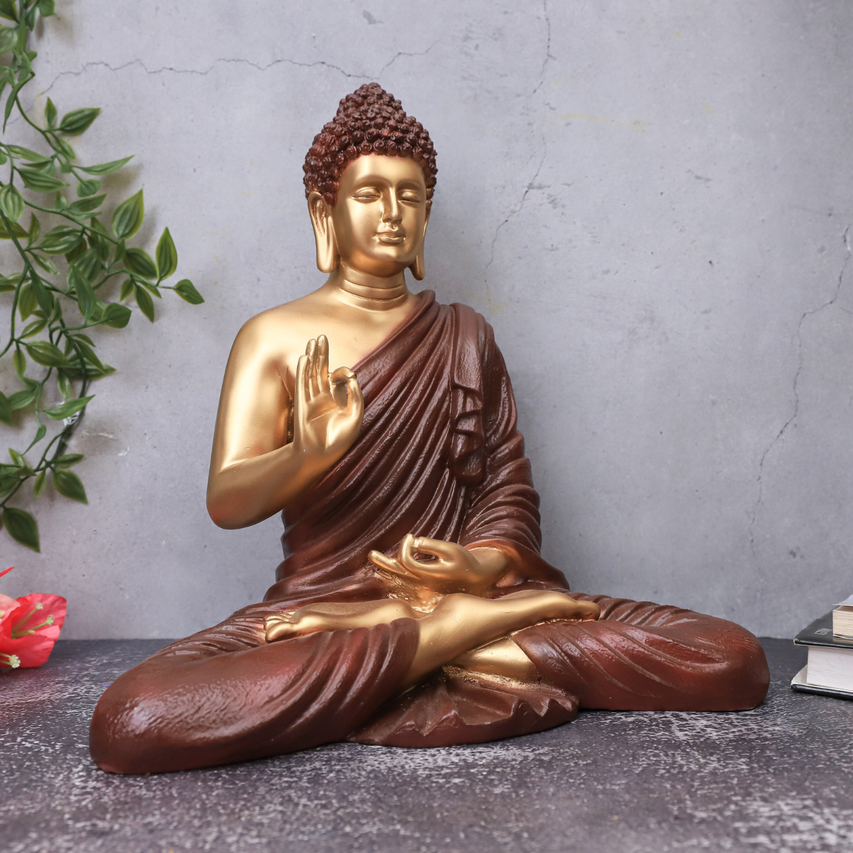 Polymarble Brown Buddha Statue