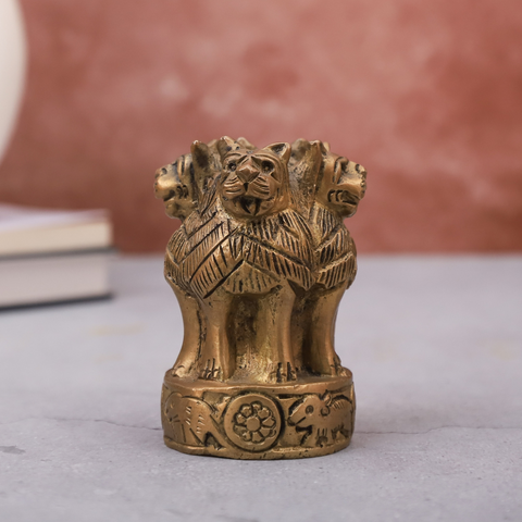 Brass Ashoka Pillar Emblem Small