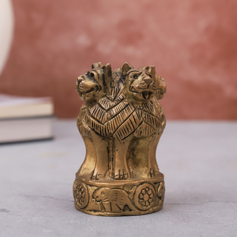 Brass Ashoka Pillar Emblem Small