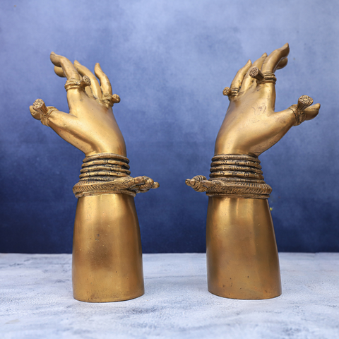 Brass Hand Pair Showpiece