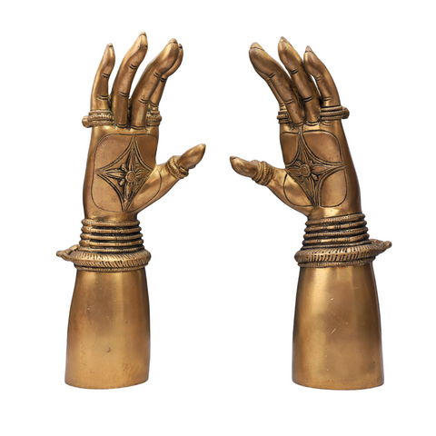 Brass Hand Pair Showpiece