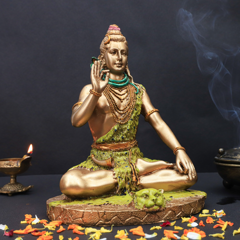 Resin Lord Shiva Blessing Statue