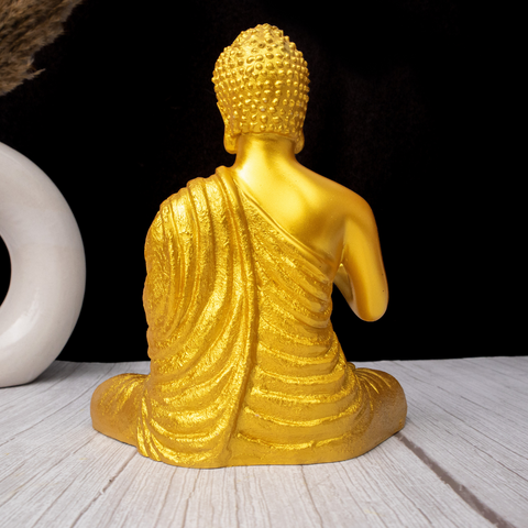 Resin Blessing Golden  Buddha Statue