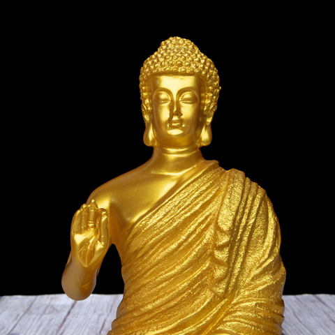 Resin Blessing Golden  Buddha Statue