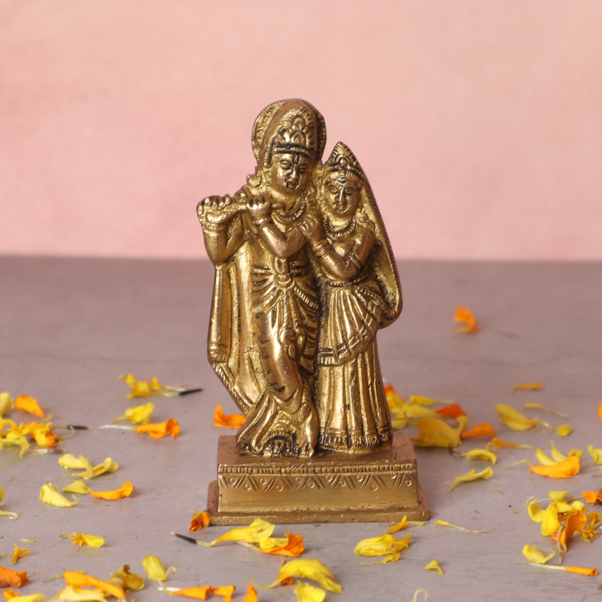 Radha Krishna statue Standing On Base