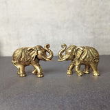 Superfine Brass Small Elephant Pair