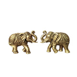 Superfine Brass Small Elephant Pair