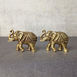 Superfine Brass Small Elephant Pair