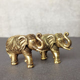 Superfine Brass Small Elephant Pair