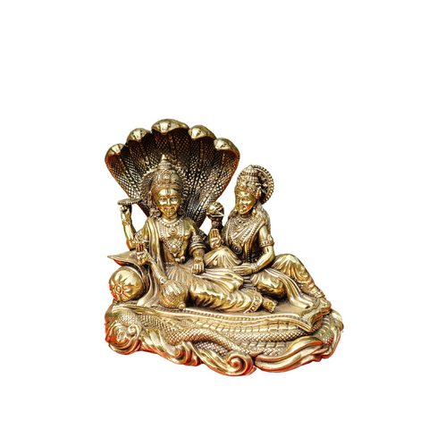 Superfine Brass Vishnu Laxmi Sitting On Snake