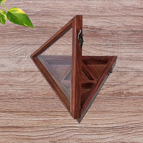 Wooden triangle Spice Box/Masala Dani Gift