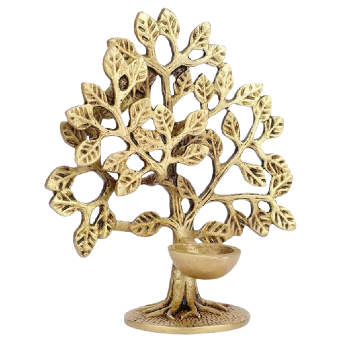 Brass Tree of Life Diya for Pooja & Decor