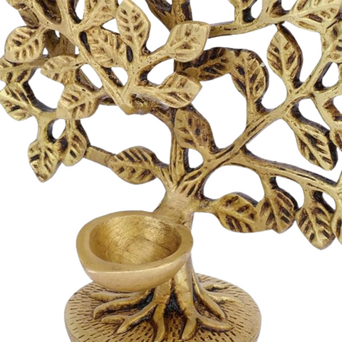 Brass Kalpvriksha Diya/Lamp for Pooja & Decor