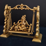 Brass Bal Gopal with Jhula - Hindu God Krishna Idol