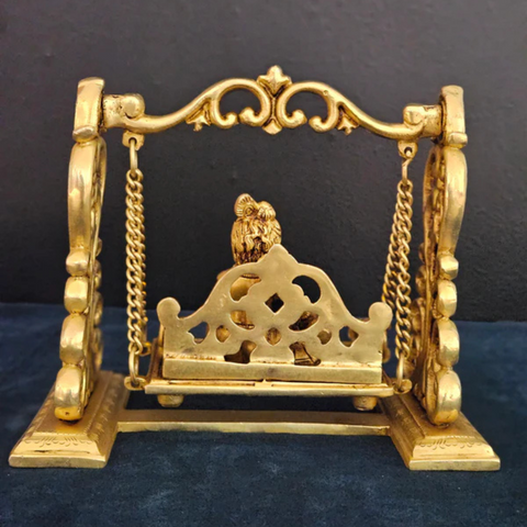 Brass Bal Gopal with Jhula - Hindu God Krishna Idol