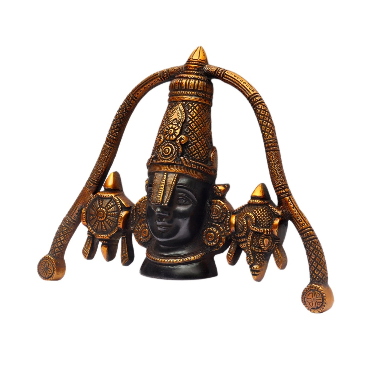 Brass Lord Balaji Wall Hanging with Shanka Chakra